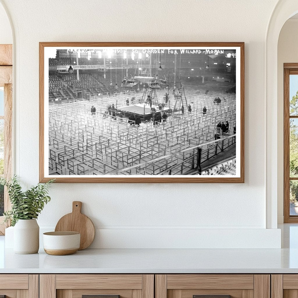 1916 Madison Square Garden: Boxing Match Preparations