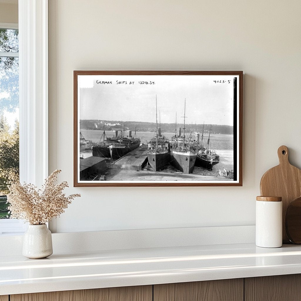 German Maritime History: Ships Docked in NYC, 1915-1920