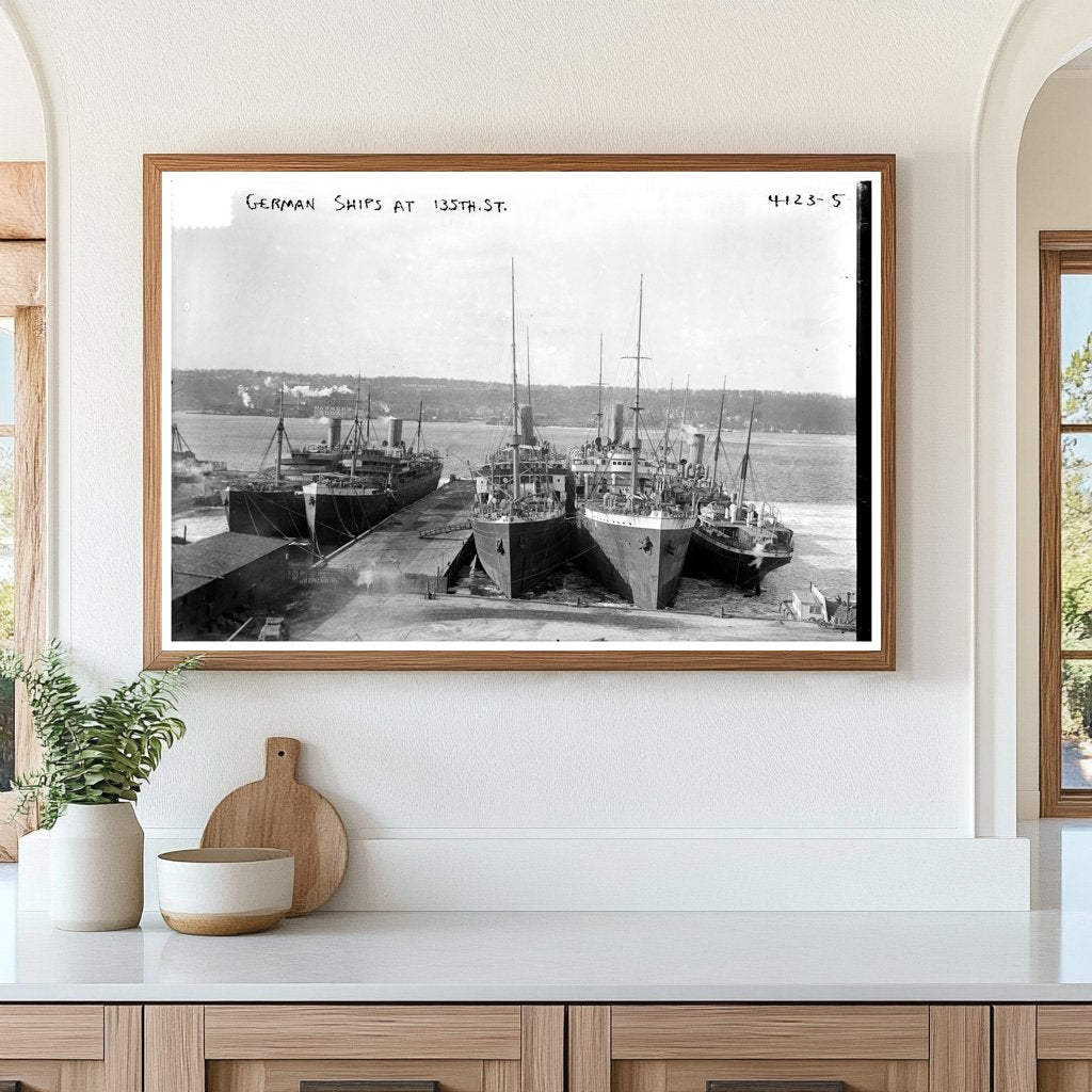 German Maritime History: Ships Docked in NYC, 1915-1920