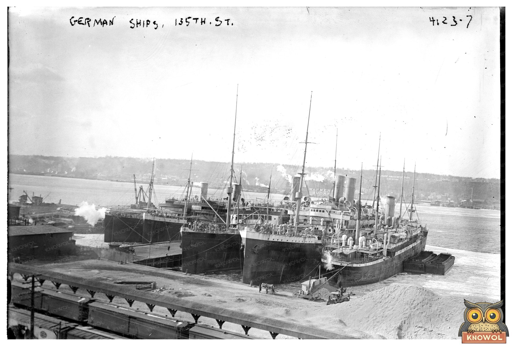 Historic German Ships Docked at NYCs 135th Street