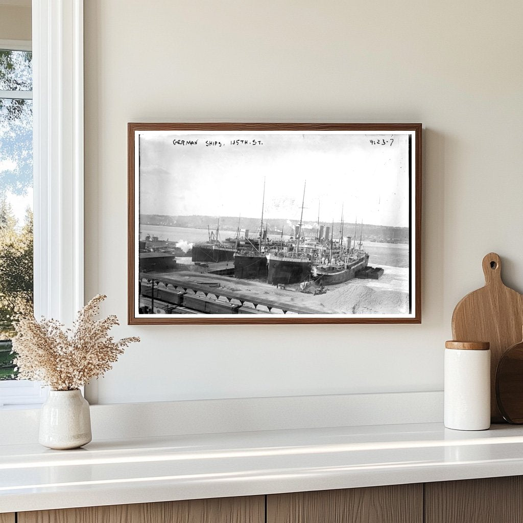 Historic German Ships Docked at NYCs 135th Street
