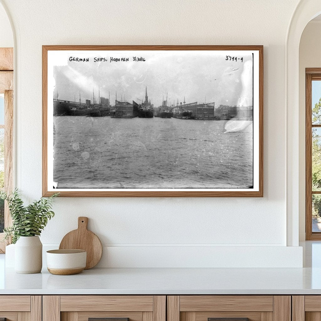 Historic German Ships Docked at Hoboken Waterfront