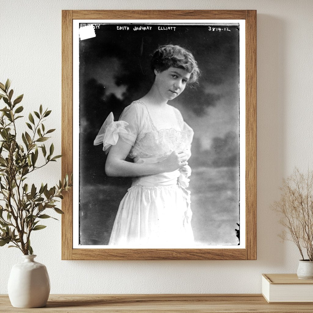 Historic Edith January Elliott Print, Vintage Art