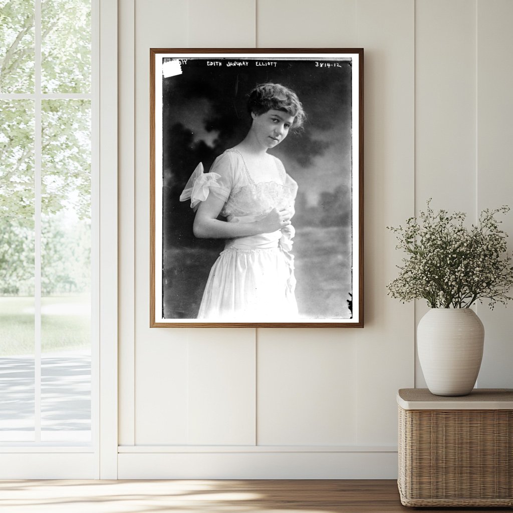 Historic Edith January Elliott Print, Vintage Art