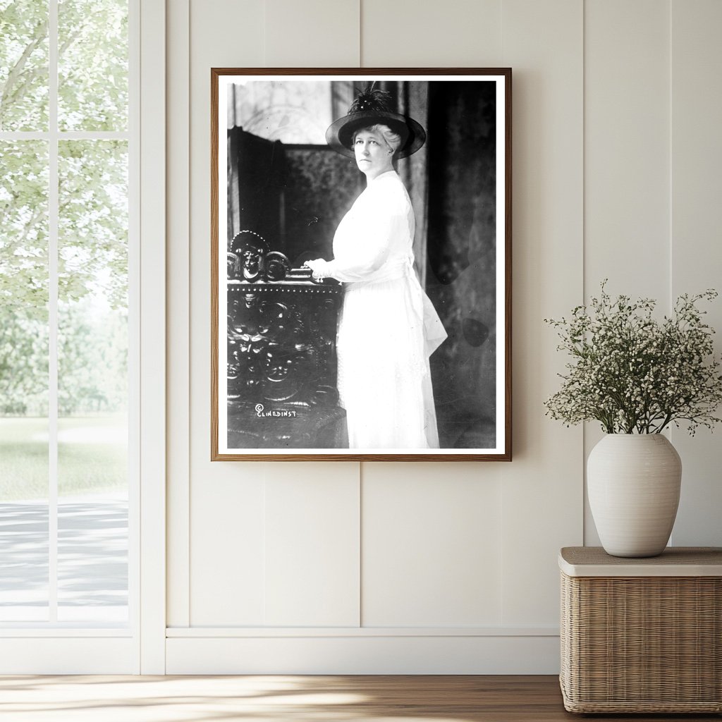 Historic Mrs. Robt Lansing Print, Vintage Art
