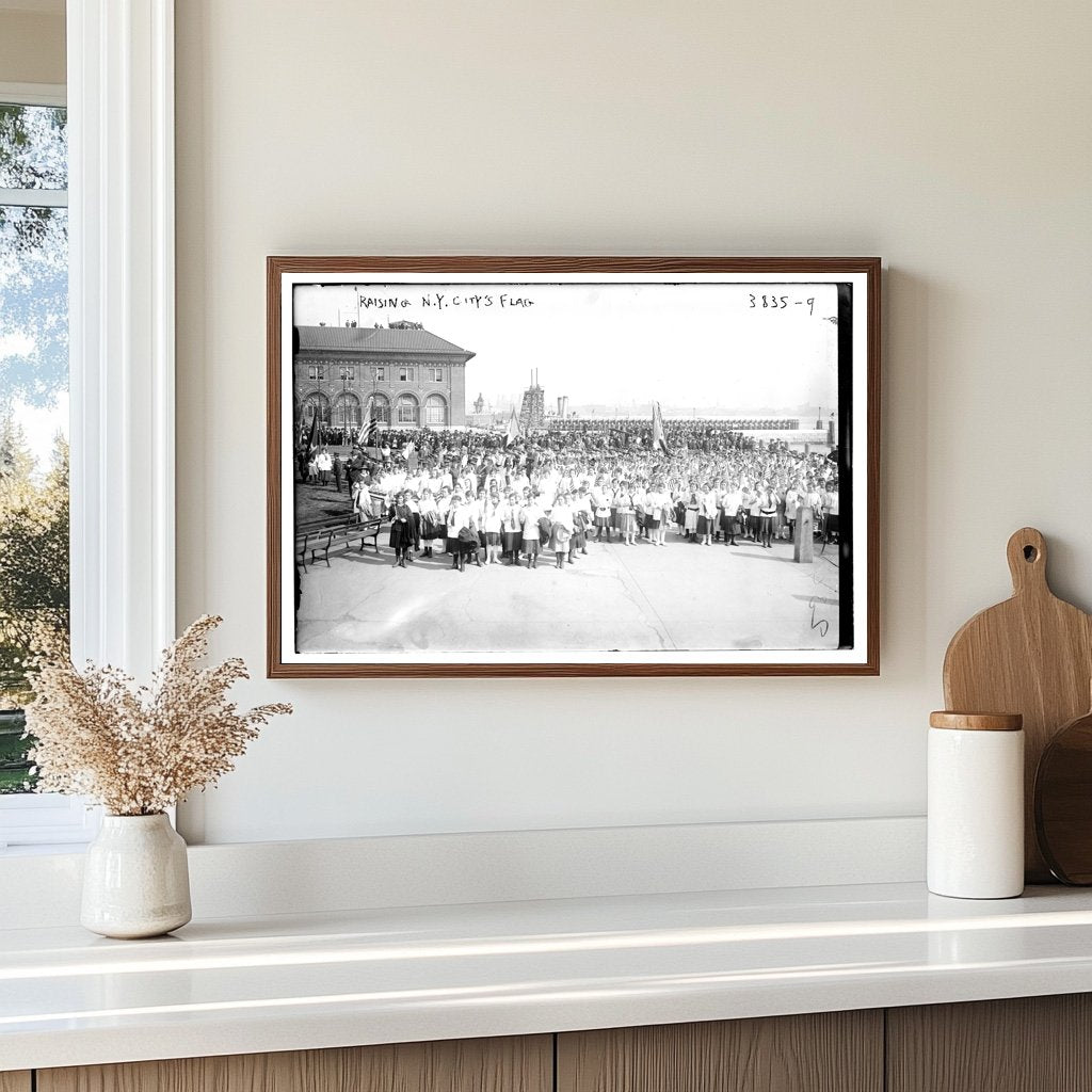 Historic Moment: New York City Flag Raising, 1916