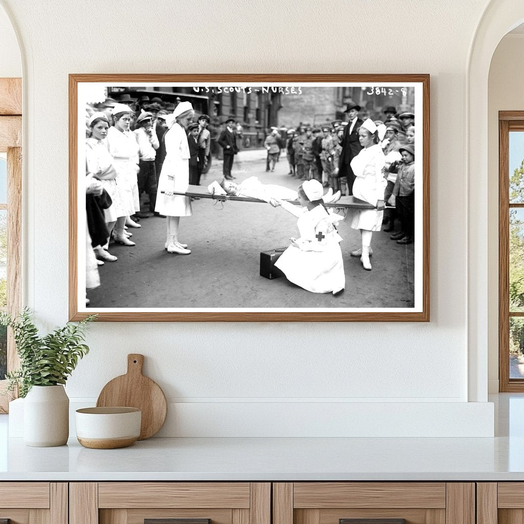 1915-1920 U.S. Scouts Nursing Corps in Action