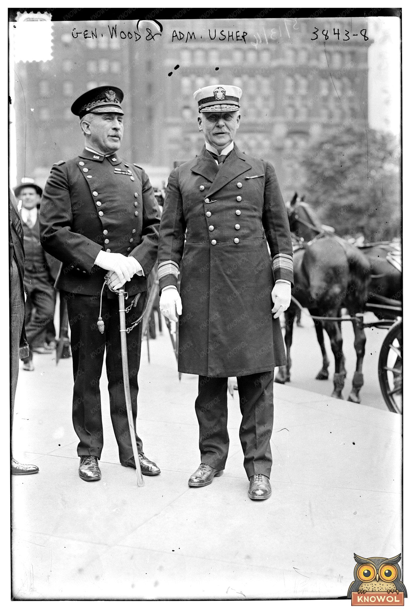 Historic Portrait of Gen. Leonard Wood & Adm. Usher