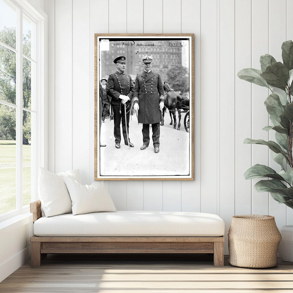 Historic Portrait of Gen. Leonard Wood & Adm. Usher