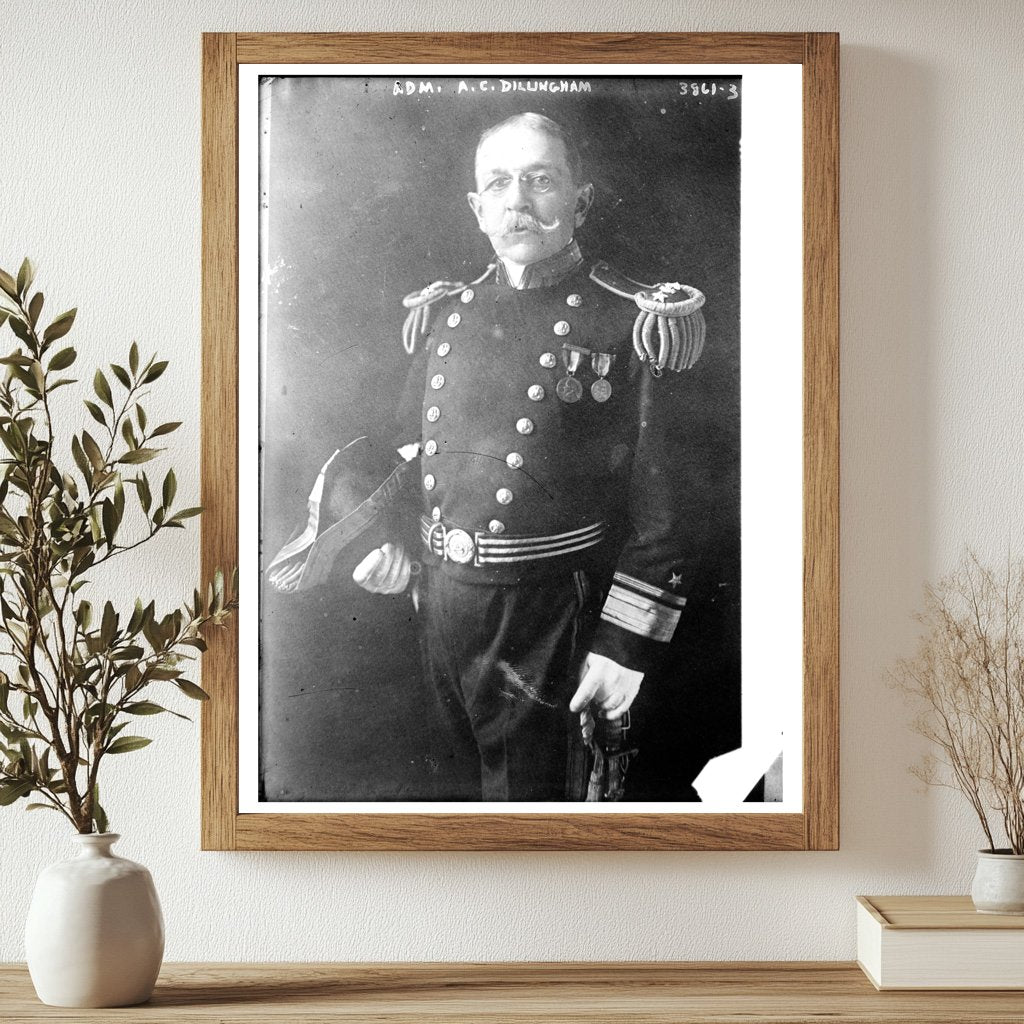 Historic Adm. A.C. Dillingham Print, Vintage Art