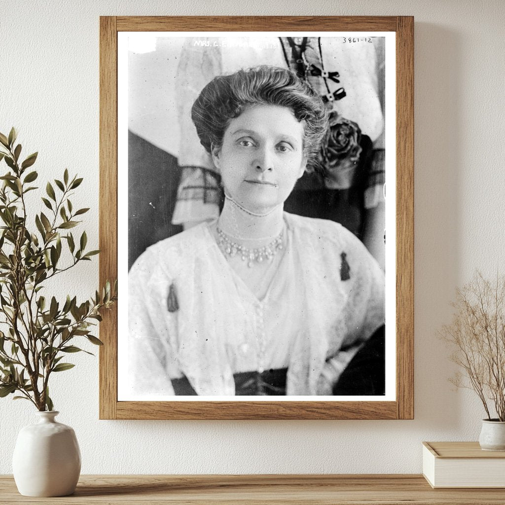 Historic Mrs. C.E. Hughes Print, Vintage Art