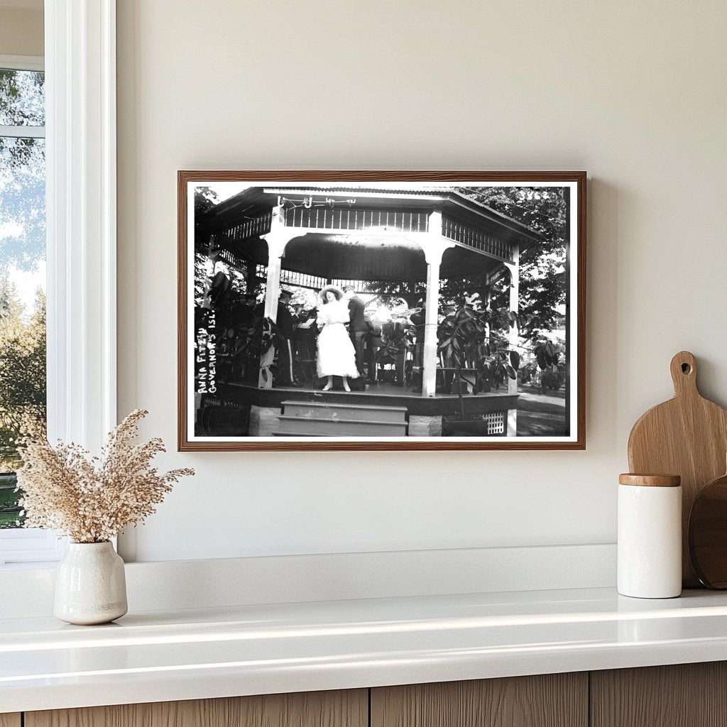 Graceful Portrait of Anna Fitziu on Governors Island, 1916