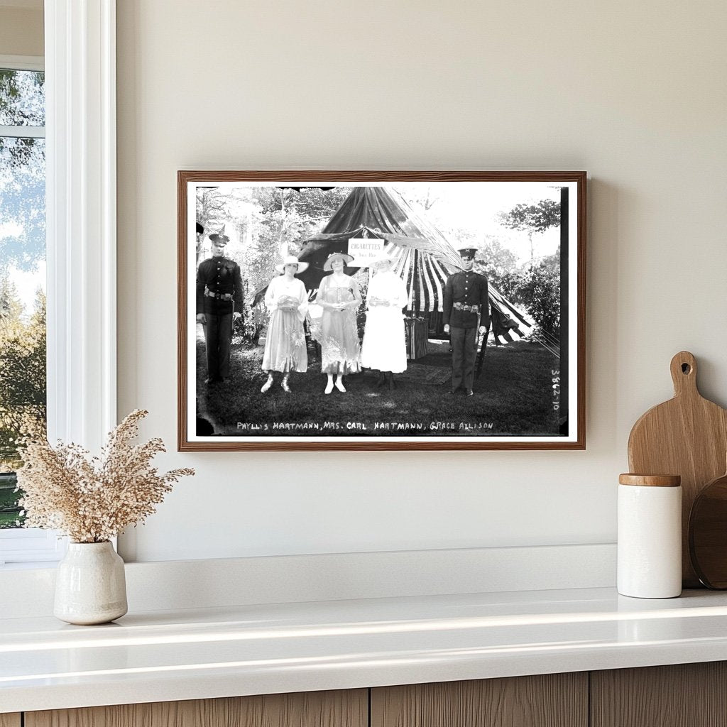 1916 Vintage Portrait of Three Elegant Women