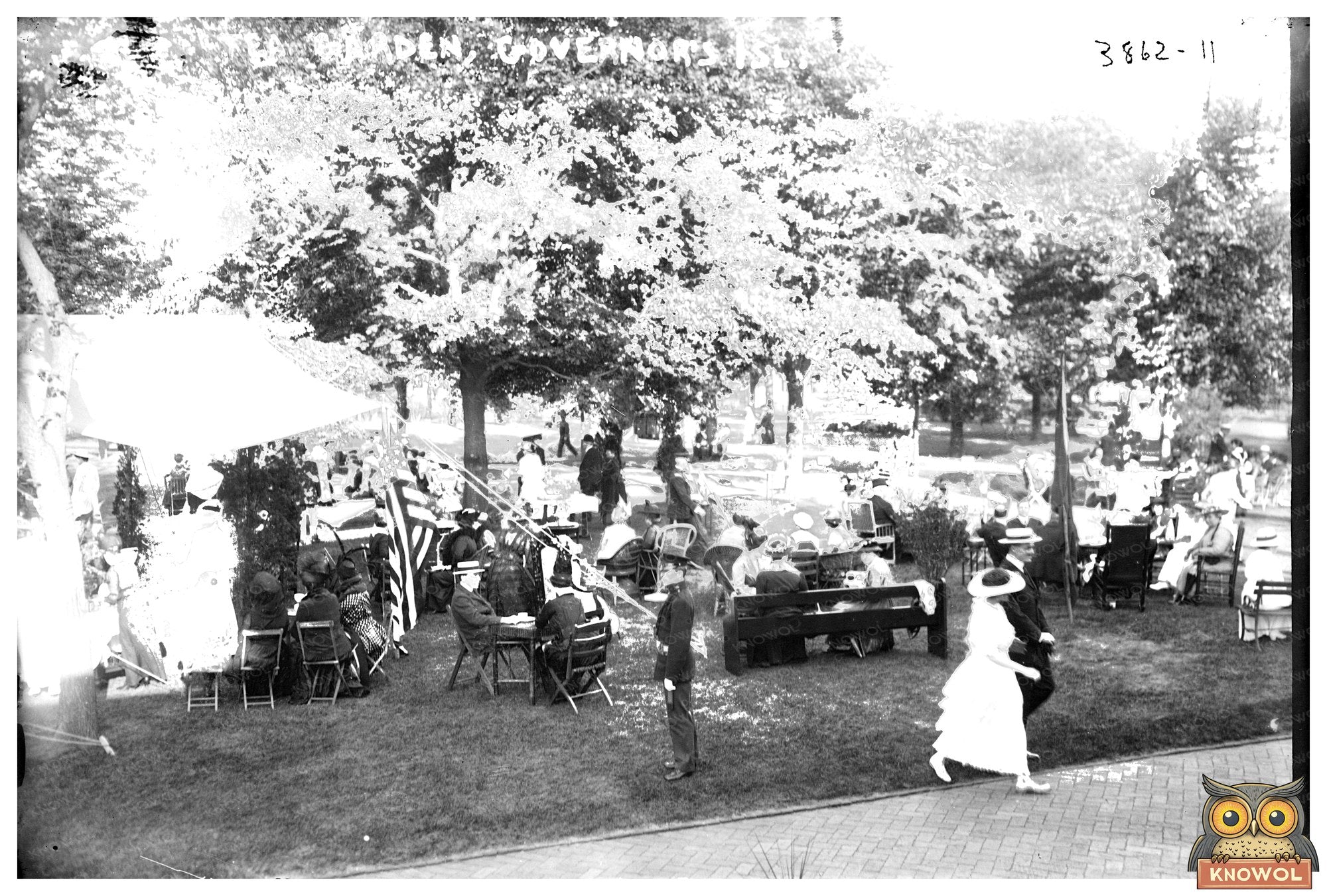 1916 Tranquil Tea Garden on Governors Island