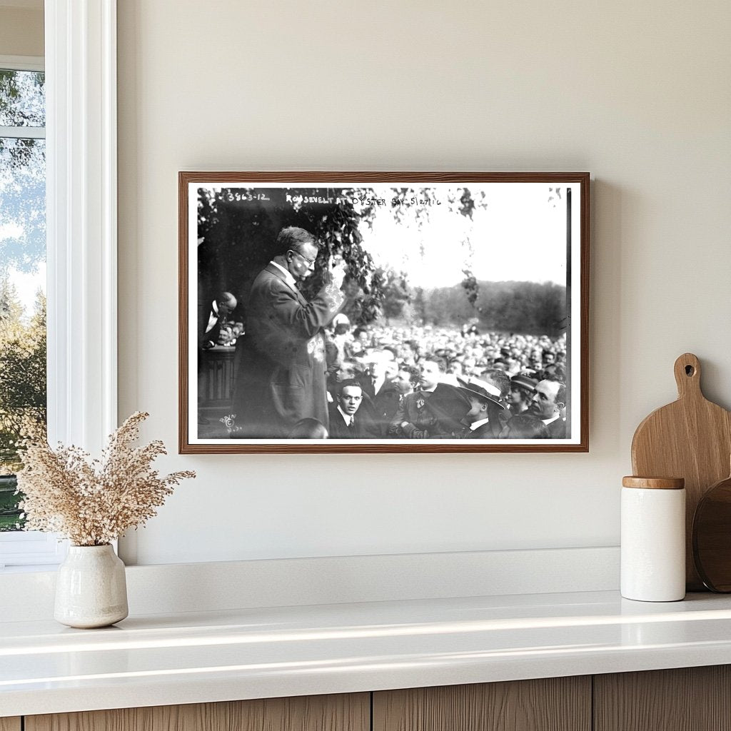 Roosevelt Reflecting at Oyster Bay Estate, Circa 1920