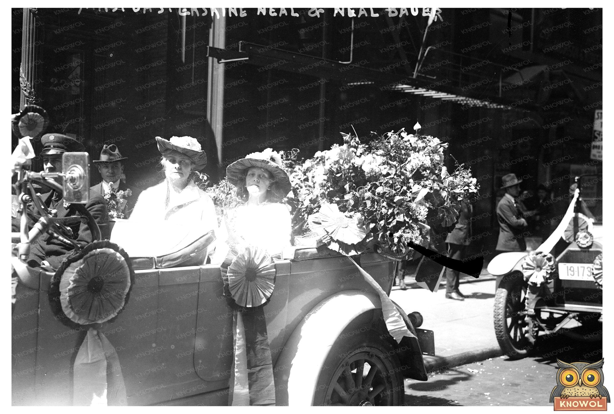 1916 Portrait of Elegance: Mrs. Neal & Young Bauer