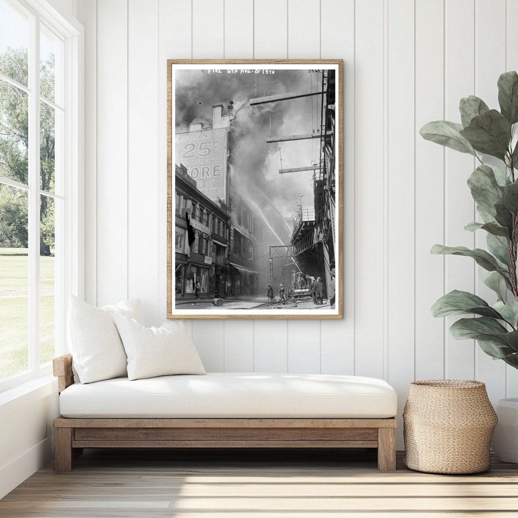 Historic 1916 Fire on 6th Ave & 18th St Scene