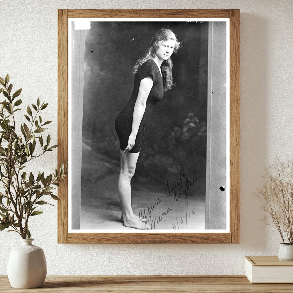 Historic Mina Wylie Print, Vintage Art