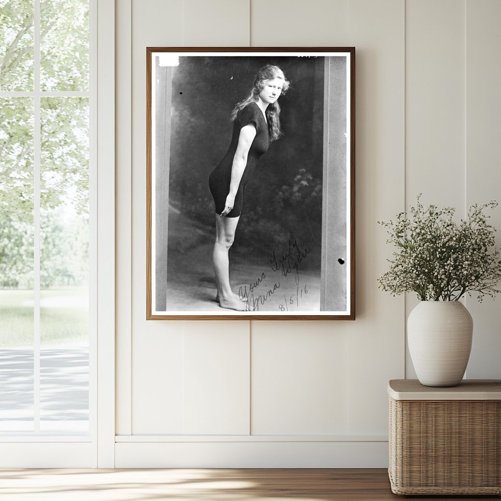 Historic Mina Wylie Print, Vintage Art