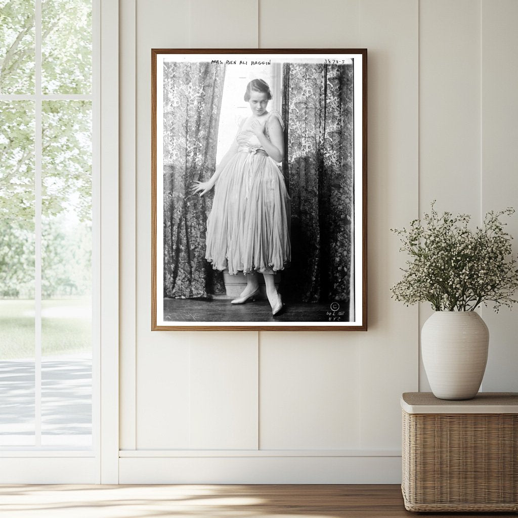 Historic Mrs. Ben Ali Haggin Print, Vintage Art