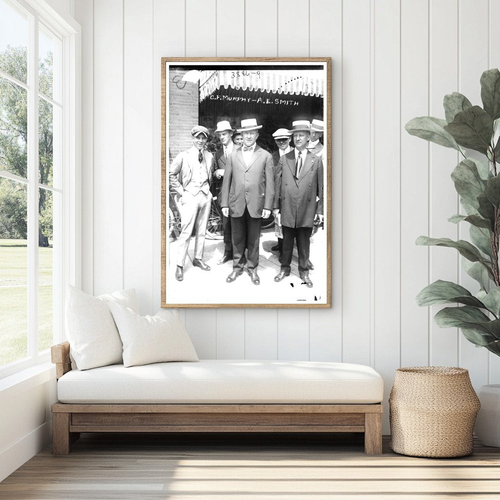 1916 Glass Negative of Two Historical Figures