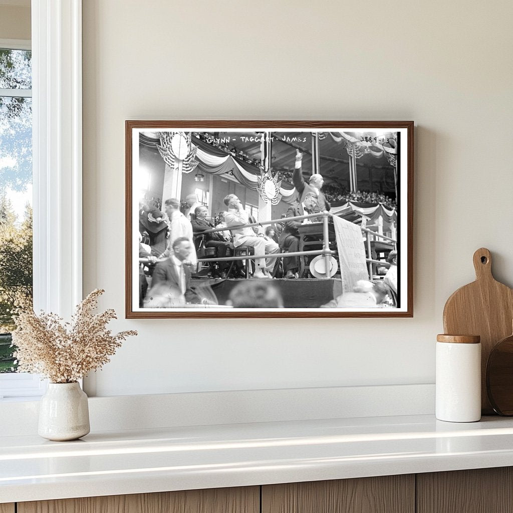 1916 Trio Portrait: Glynn, Taggart, and James