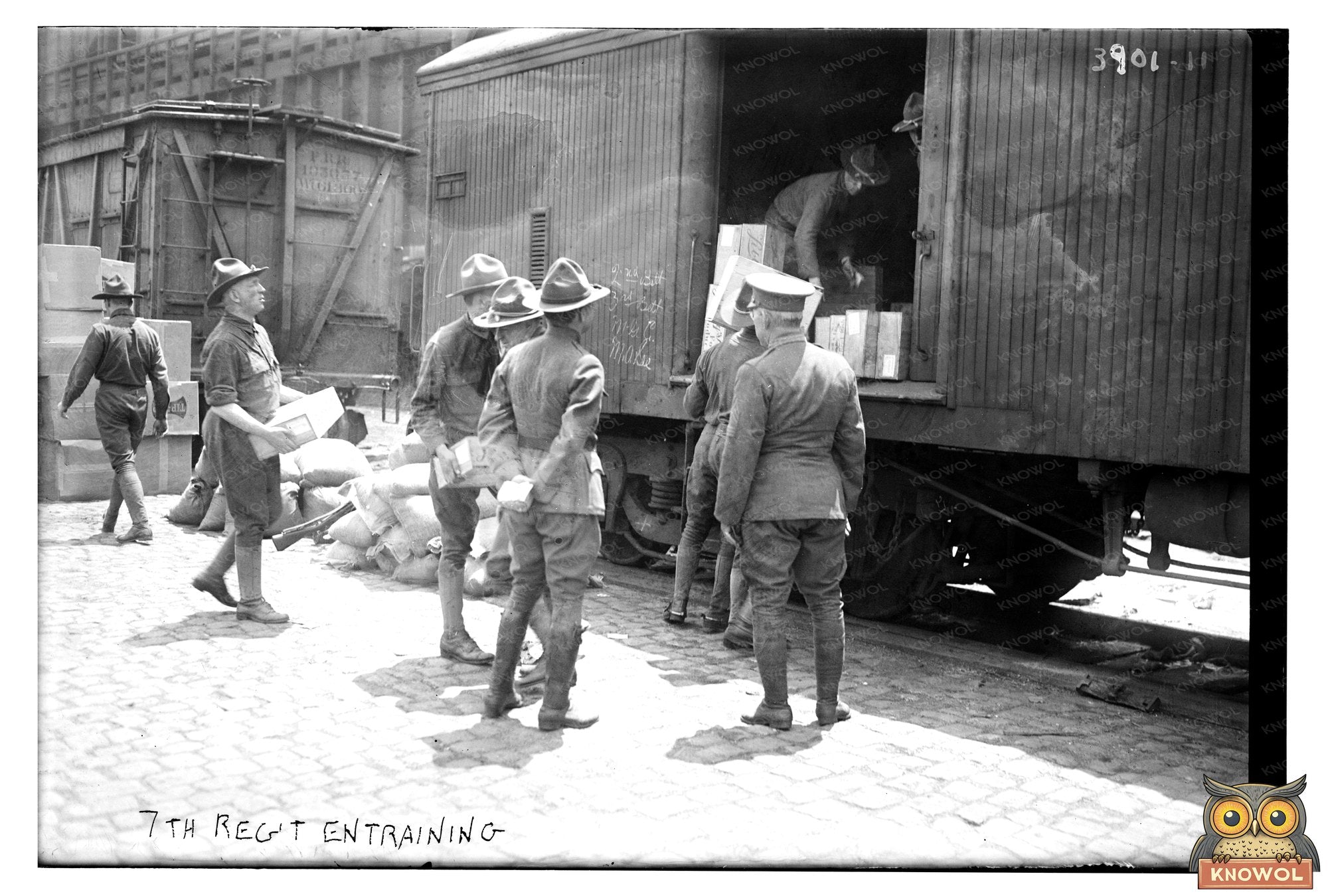 1915-1920: 7th Regiment Soldiers Boarding Train