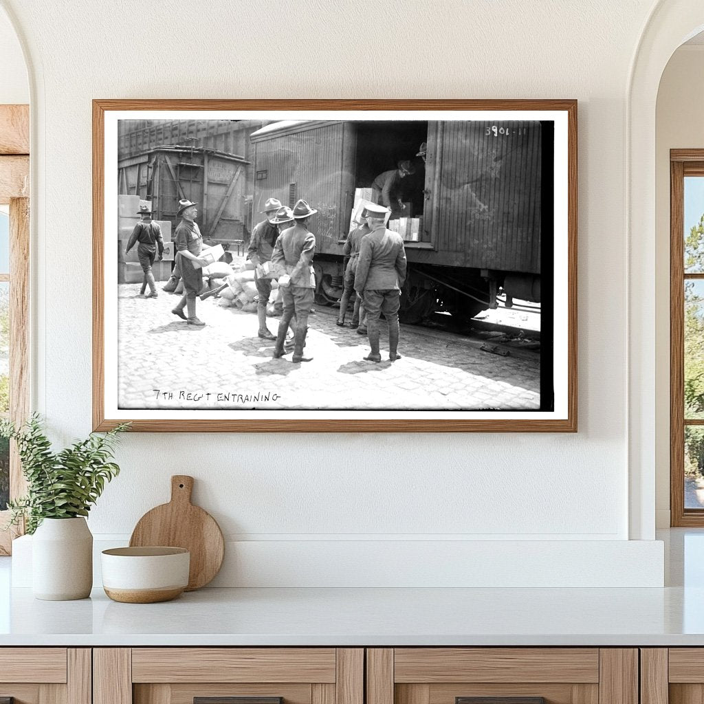 1915-1920: 7th Regiment Soldiers Boarding Train