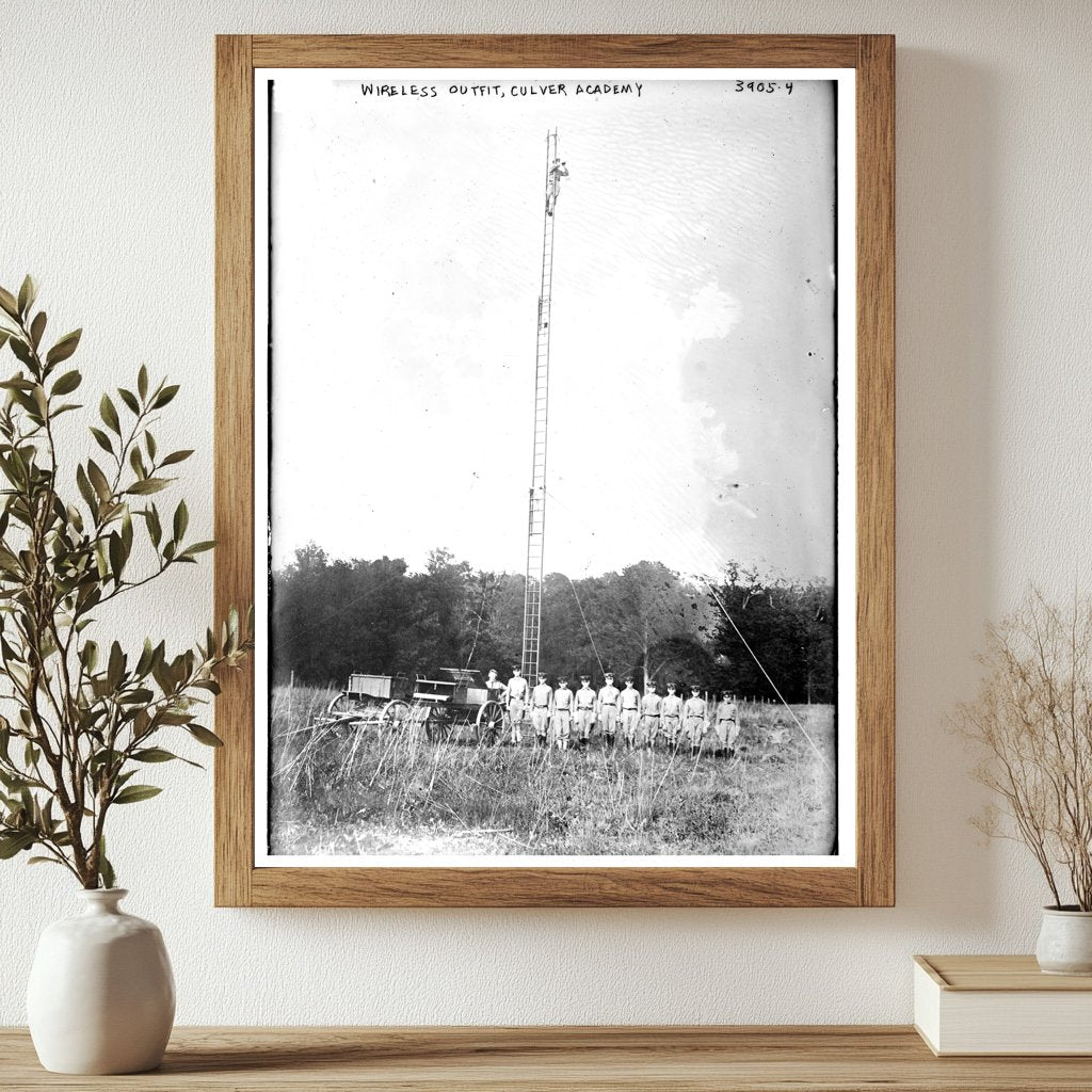 Historic Wireless outfit, Culver Academy Print, Vintage Art