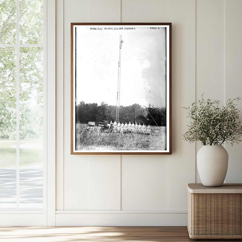 Historic Wireless outfit, Culver Academy Print, Vintage Art
