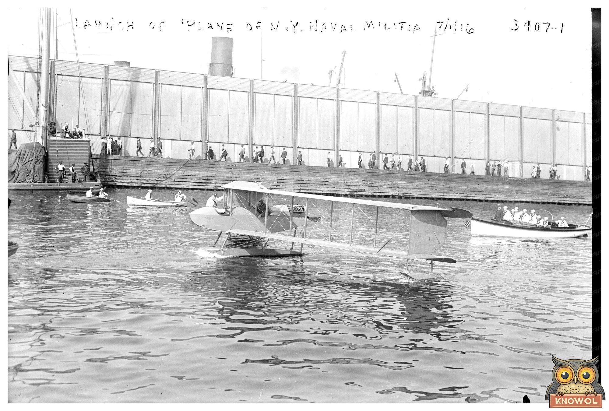 Historic 1916 Naval Militia Plane Launch in New York