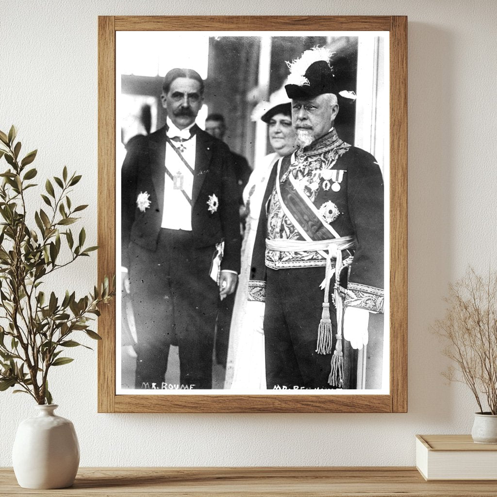 Historic Gov. Gen. of Indo-China & French Ambassador, Tokyo Print, Vintage Art