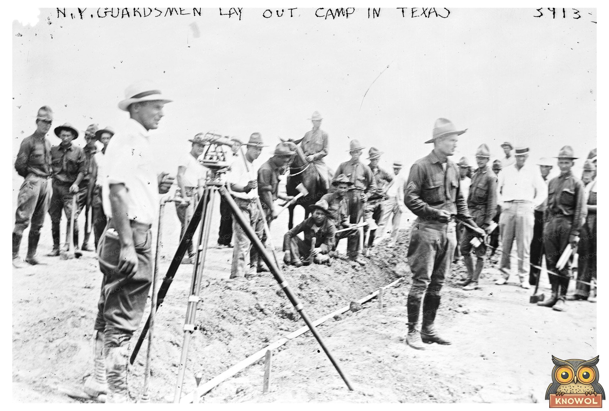1916: New York Guardsmen Settle Camp in Texas