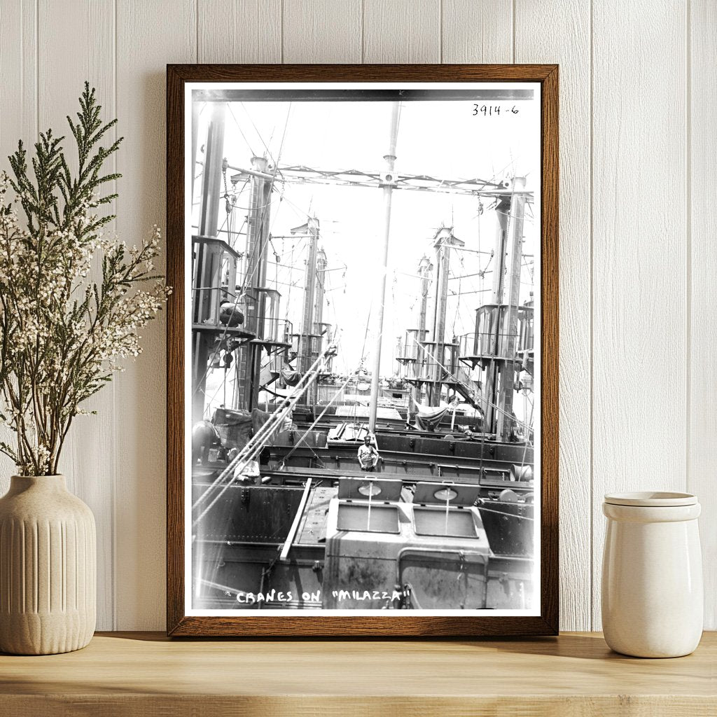 1916 Milazza Cranes: A Glimpse into Sicilys Port Life