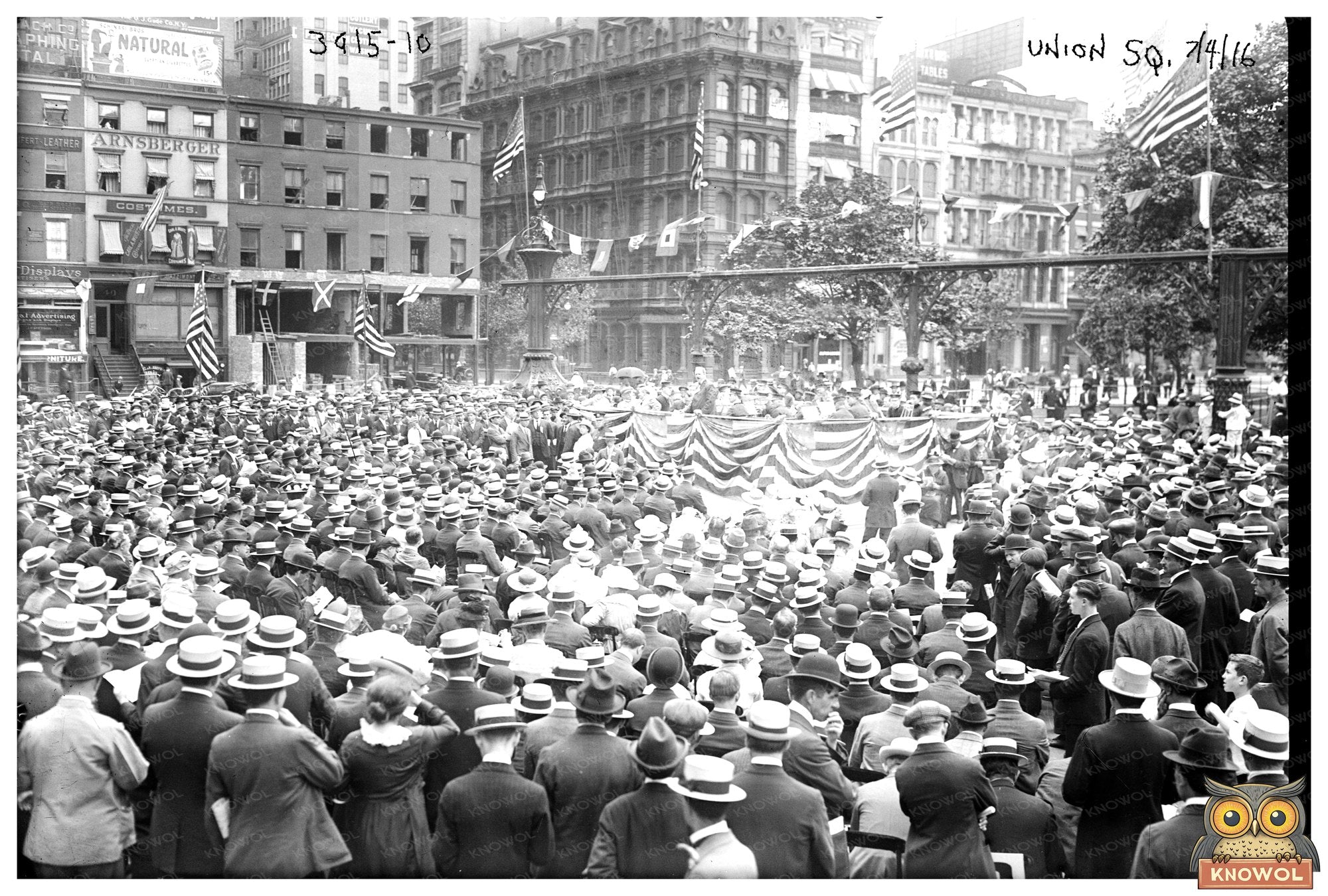 Independence Day Celebration in Union Square, 1916