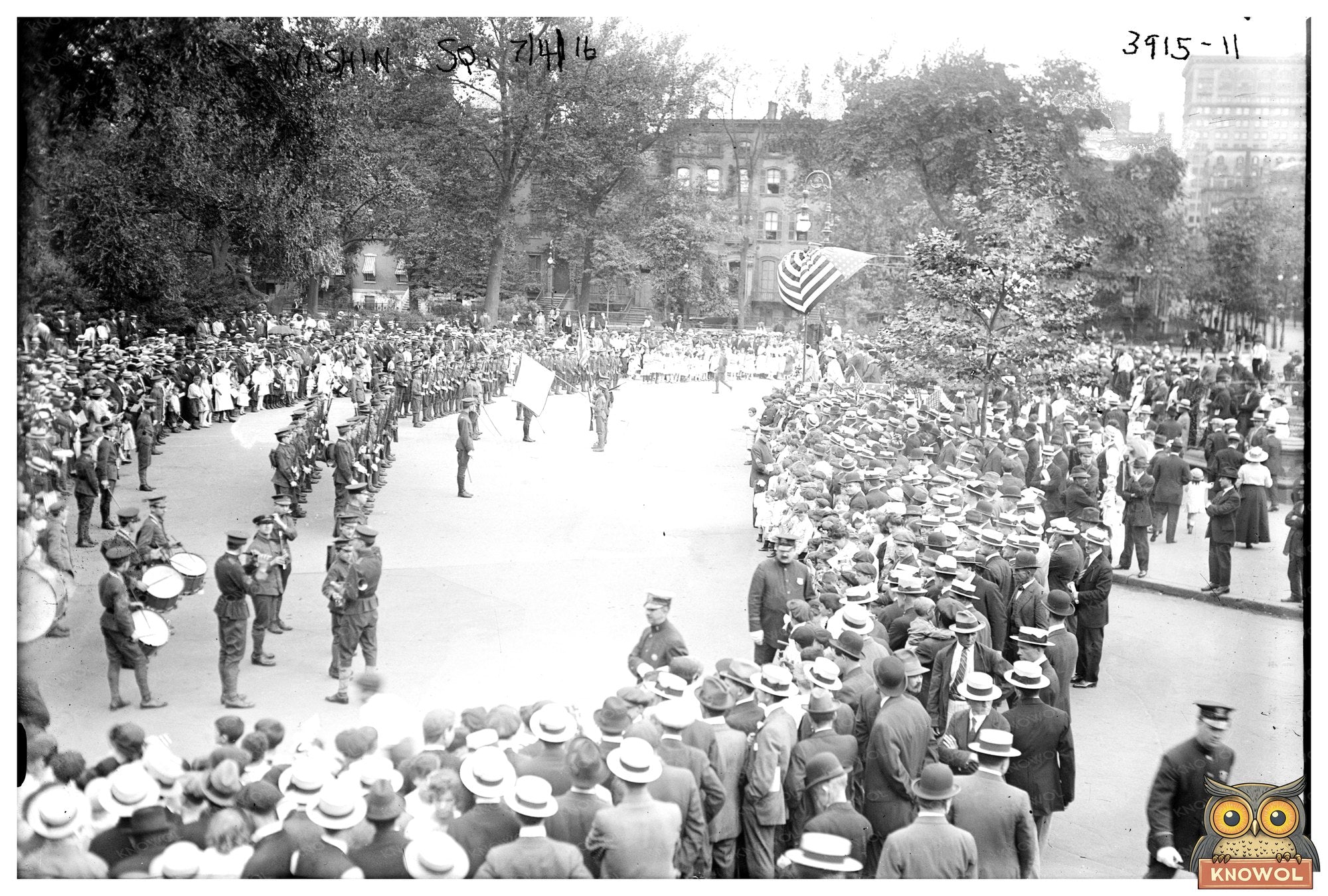 July 4th Celebration in Historic Washington Square, 1916