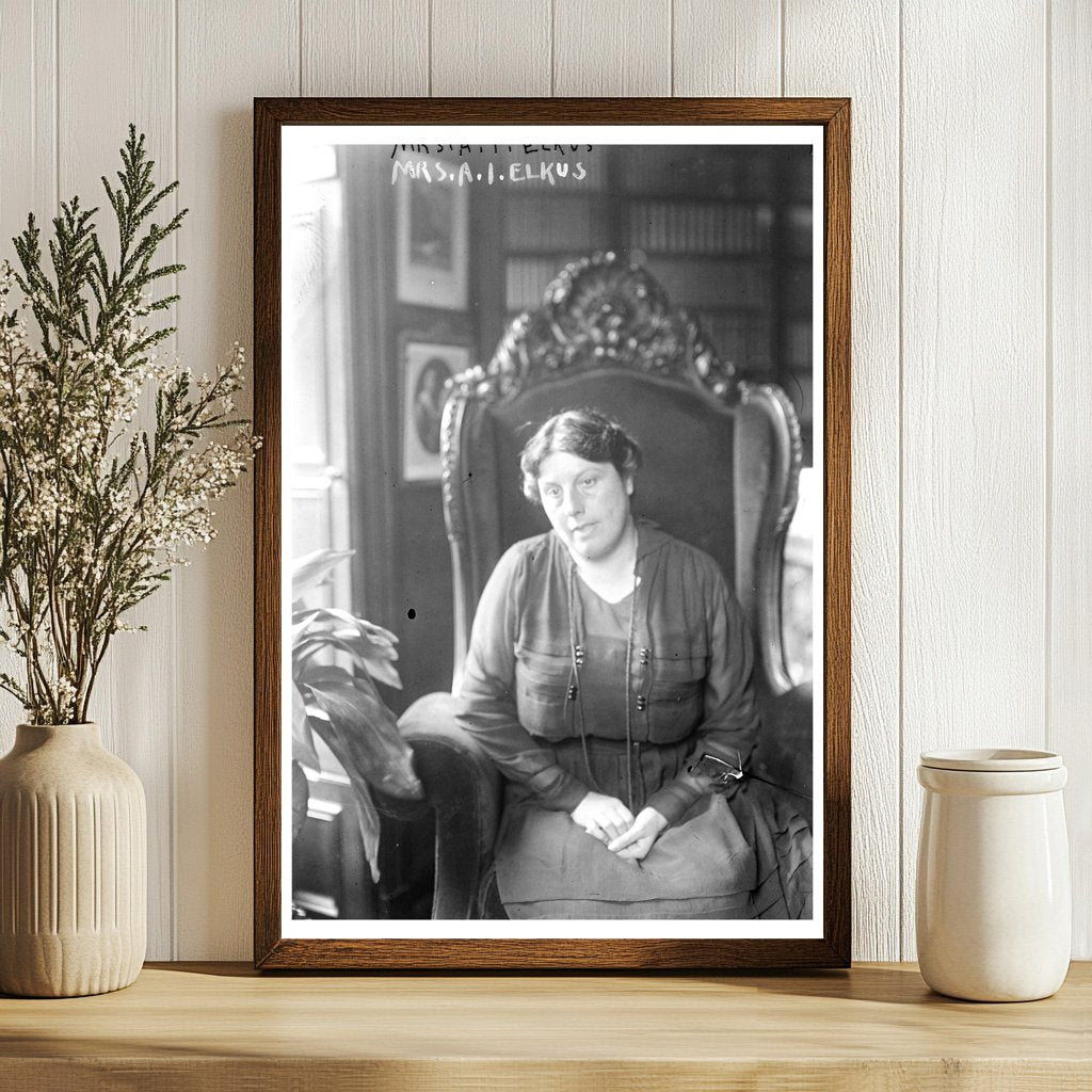 Elegant Mrs. A.I. Elkus: A 1915-1920 Portrait
