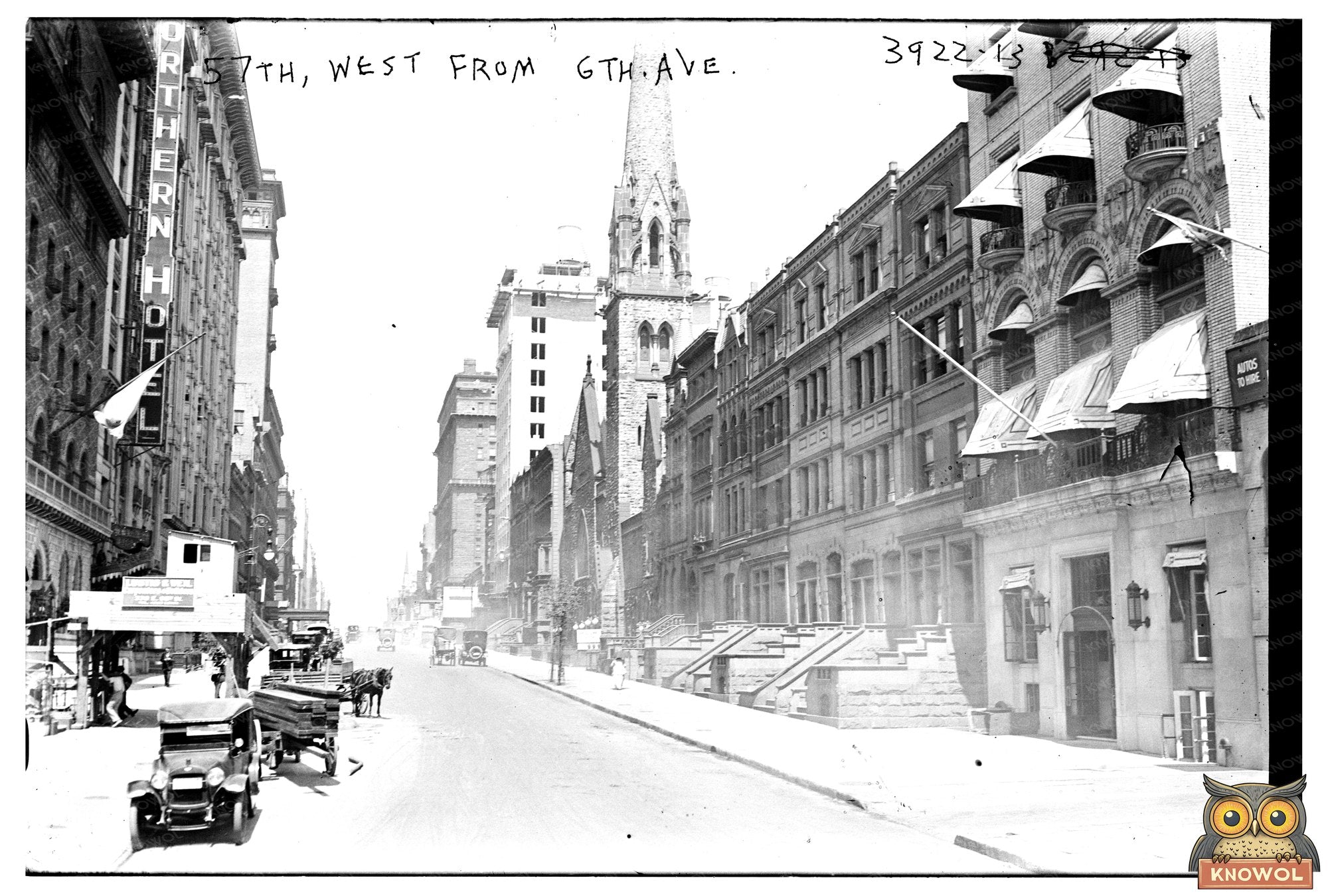 1916 New York City: 57th St & 6th Ave Intersection