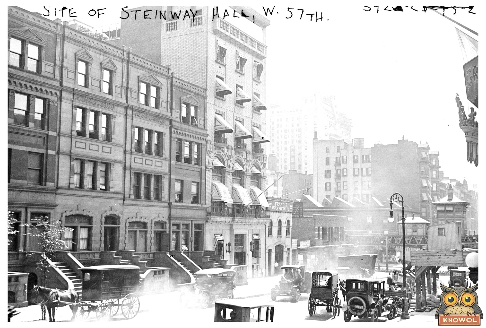 Historic Steinway Hall Site, W. 57th St., 1916
