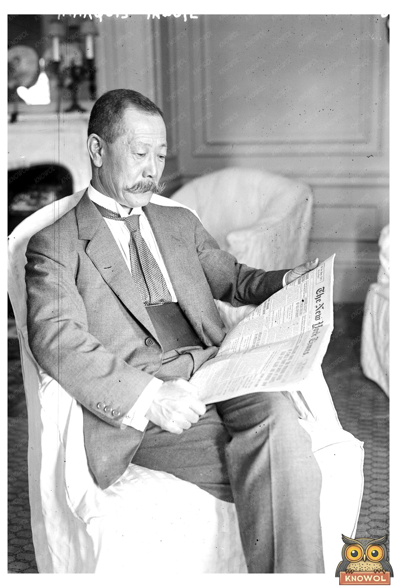 1916 Glass Negative of Marquis Inouye: A History