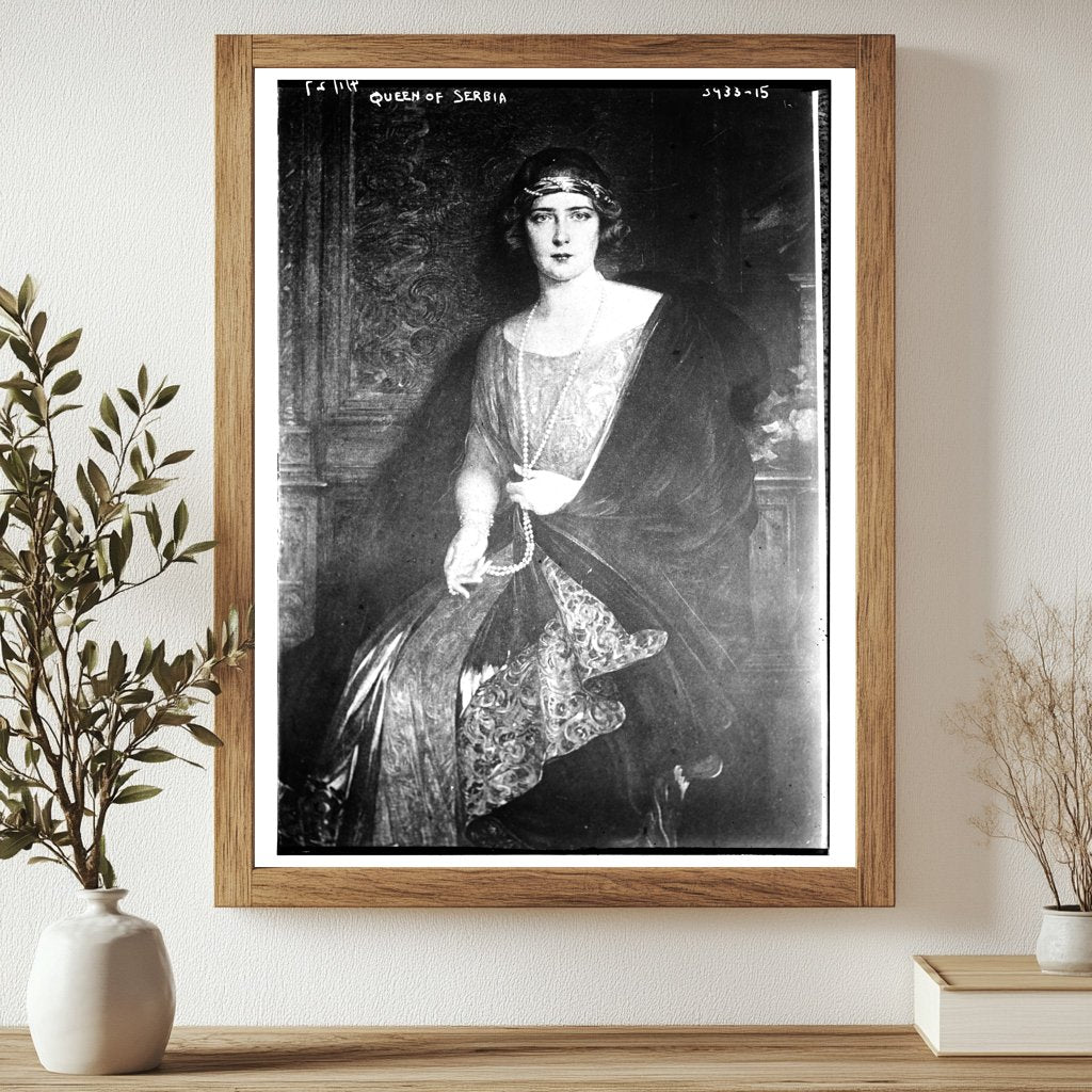 Historic Queen of Serbia Print, Vintage Art