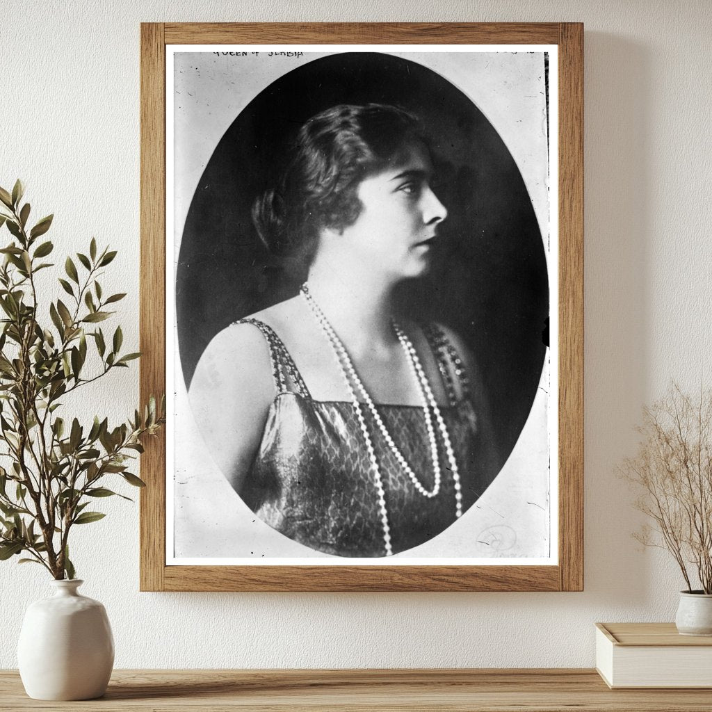Historic Queen of Serbia Print, Vintage Art