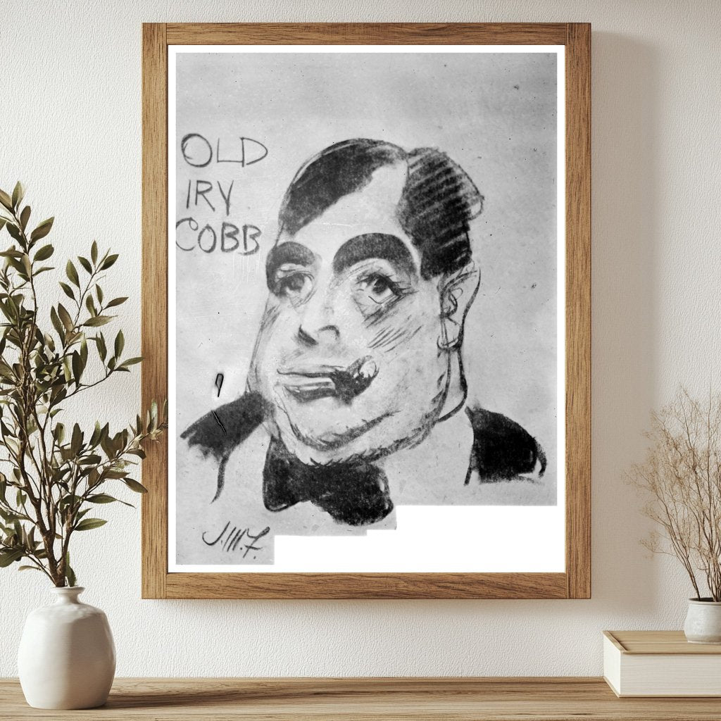 Historic Irvin Cobb Print, Vintage Art