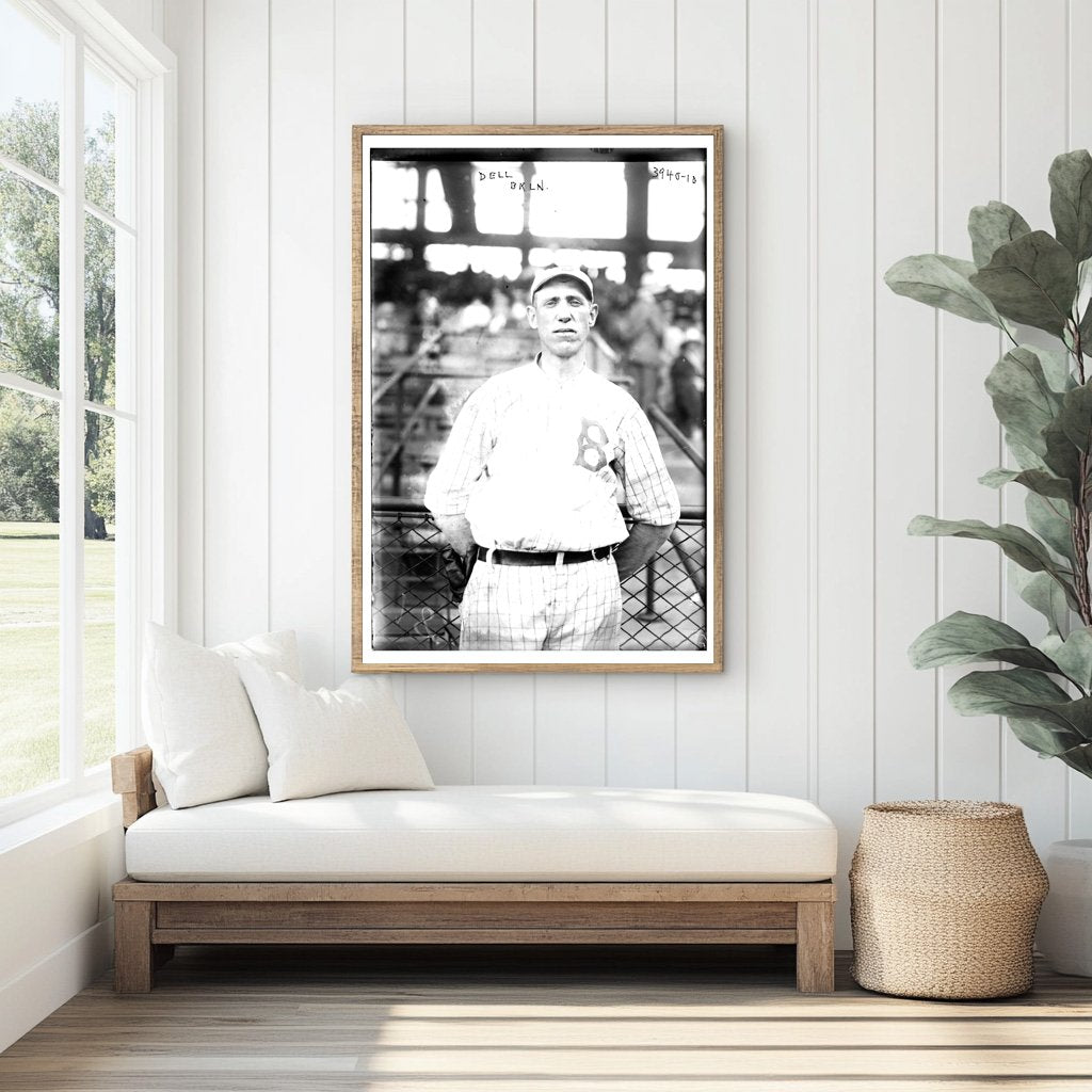 Wheezer Dell Baseball Action, Brooklyn 1916