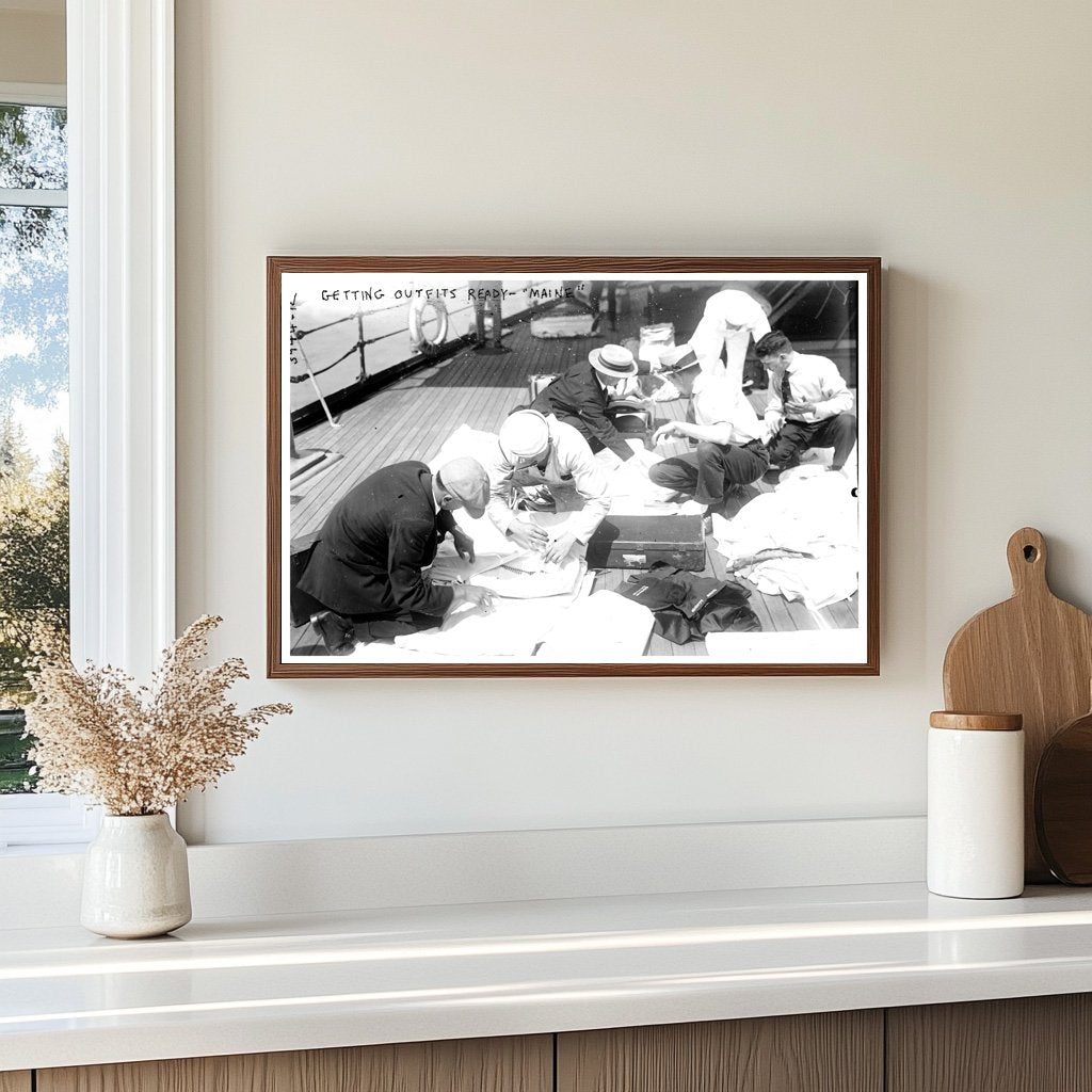 1915-1920 Maine Garment Preparation Scene