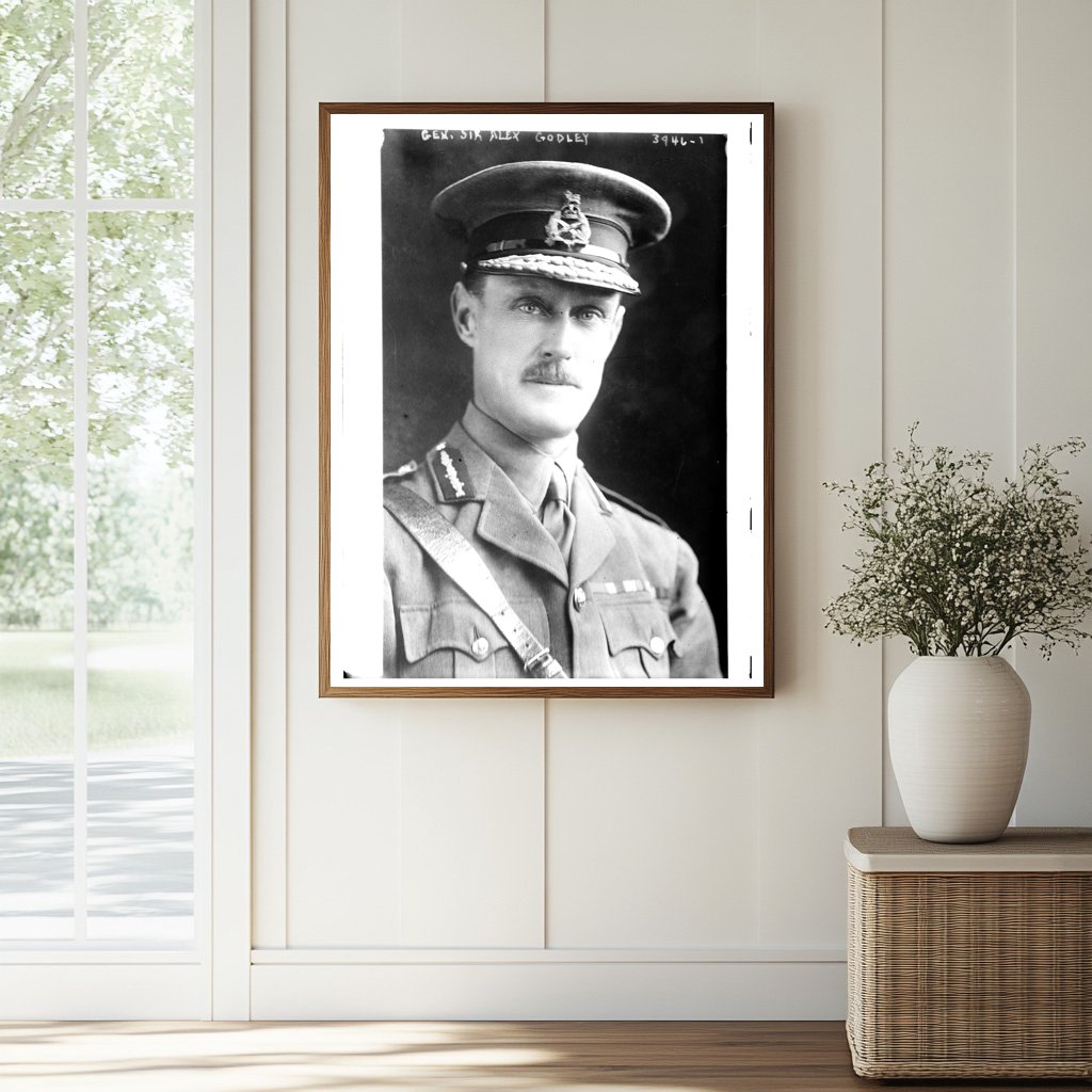 Historic Gen. Sir Alex Godley Print, Vintage Art