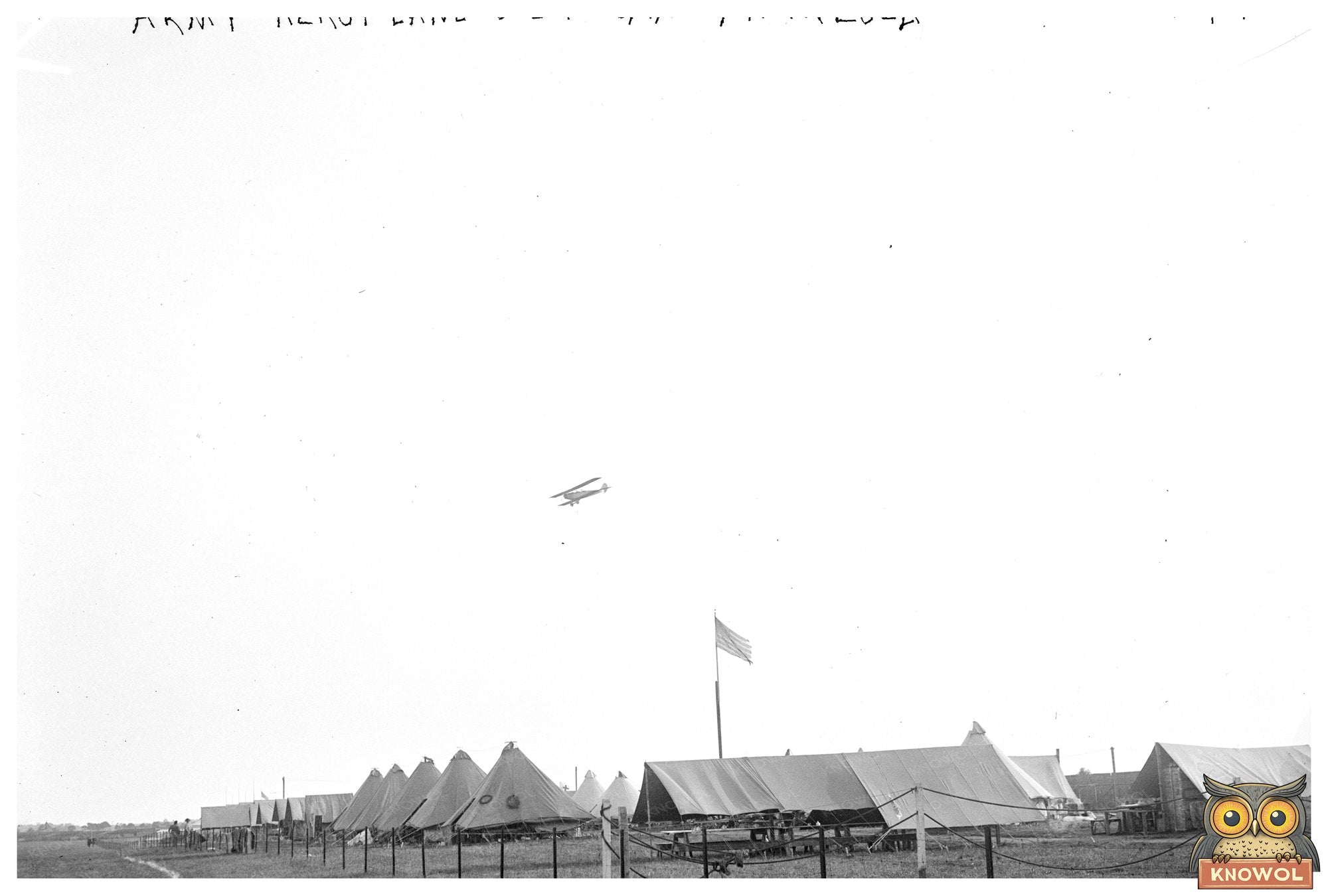 Historic Army Plane Above Mineola Military Camp