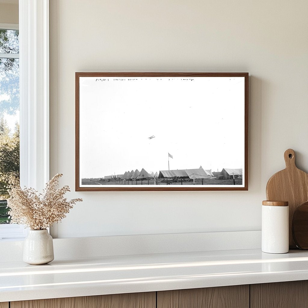 Historic Army Plane Above Mineola Military Camp