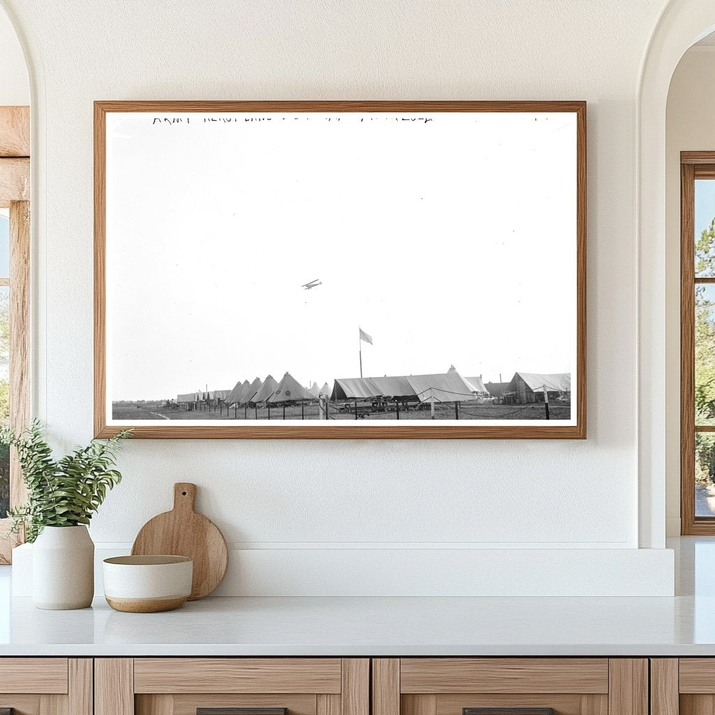 Historic Army Plane Above Mineola Military Camp