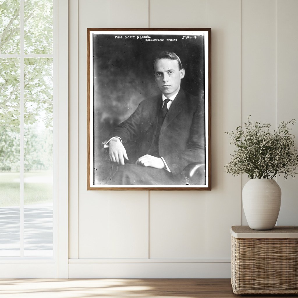 Historic Prof. Scott Nearing Print, Vintage Art